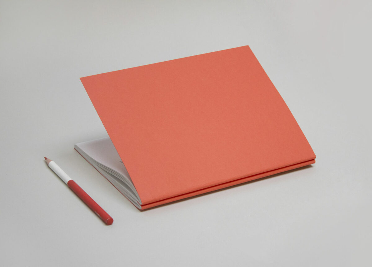 voala_coral red notebook_double pages volume_recycled paper